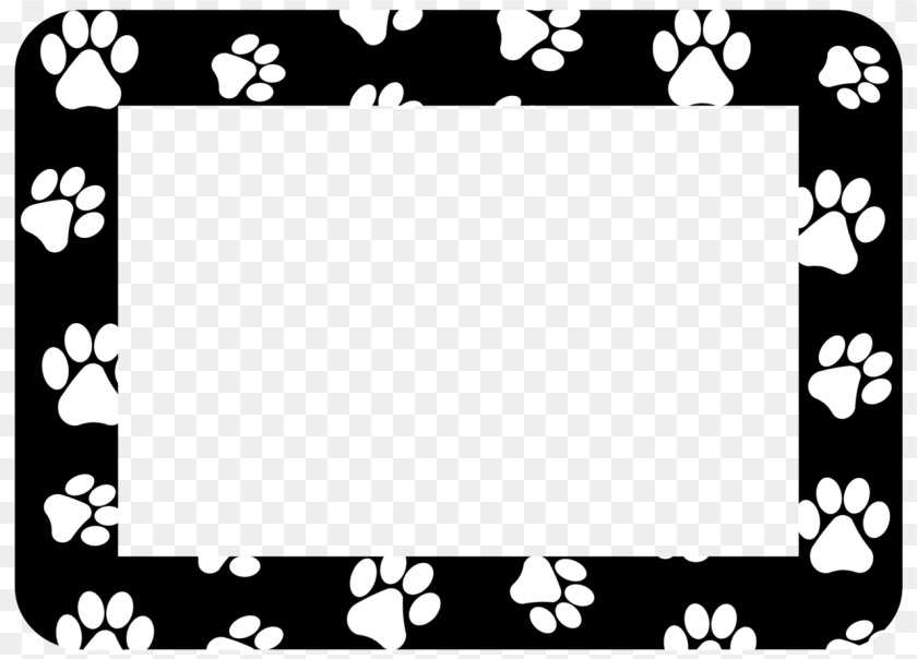 Pet Paw Print Self Stick Picture Frames Collection Paw Frames, Footprint PNG