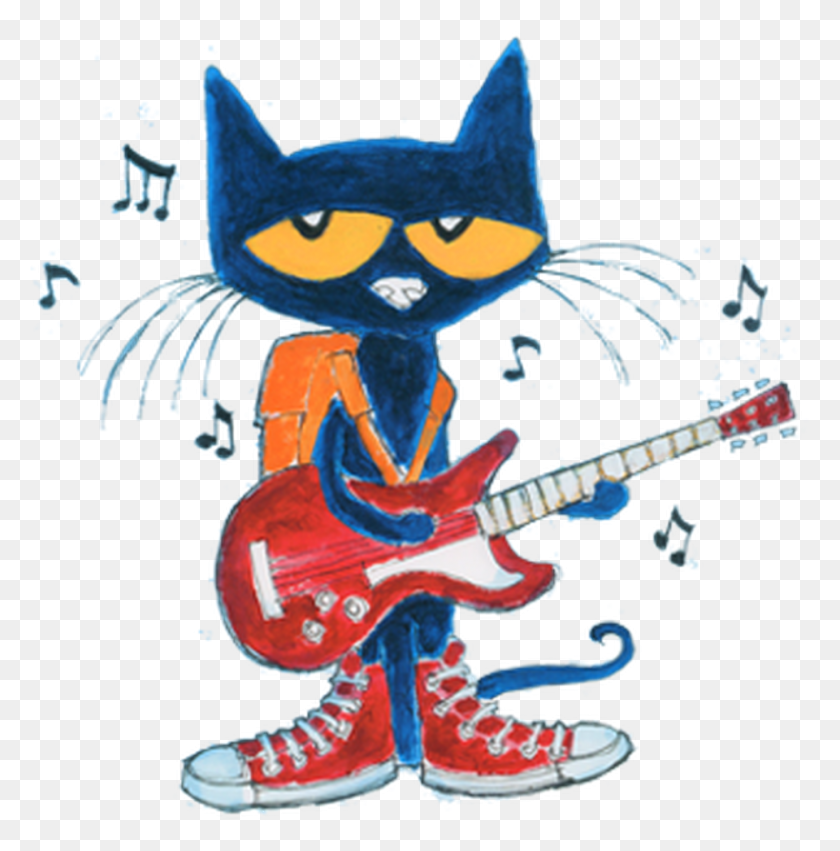 1380x1401 Pete Main Banner Clipart Of The Cat To Clip Art Pete The Cat Rocking In My School Shoes Book Cover, Guitar, Leisure Activities, Musical Instrument HD PNG Download