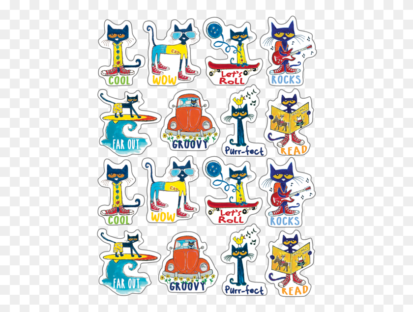 450x575 Pete The Cat Stickers, Label, Text, Alphabet HD PNG Download