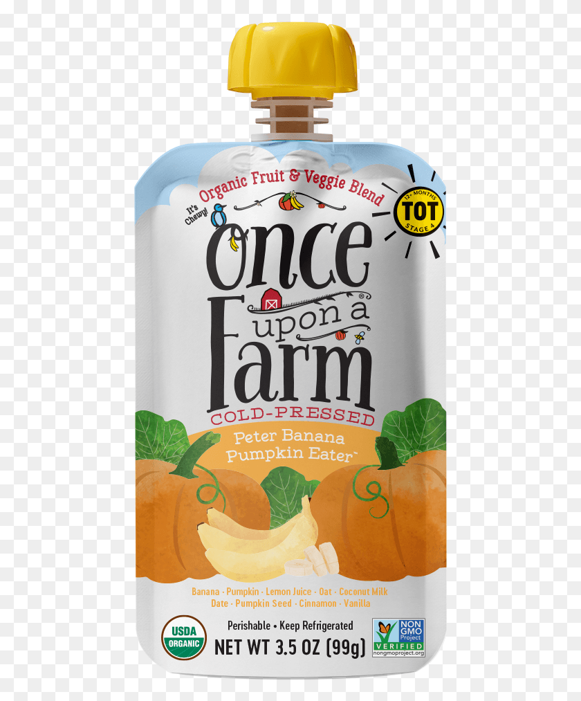 453x953 Peter Banana Pumpkin Eater Pouch Once Upon A Farm Blueberry, Juice, Beverage, Plant HD PNG Download