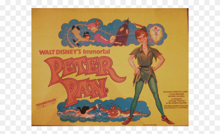 601x452 Peter Pan Original Movie Poster Adventures Of Winnie The Pooh, Persona, Human, Actividades De Ocio Hd Png