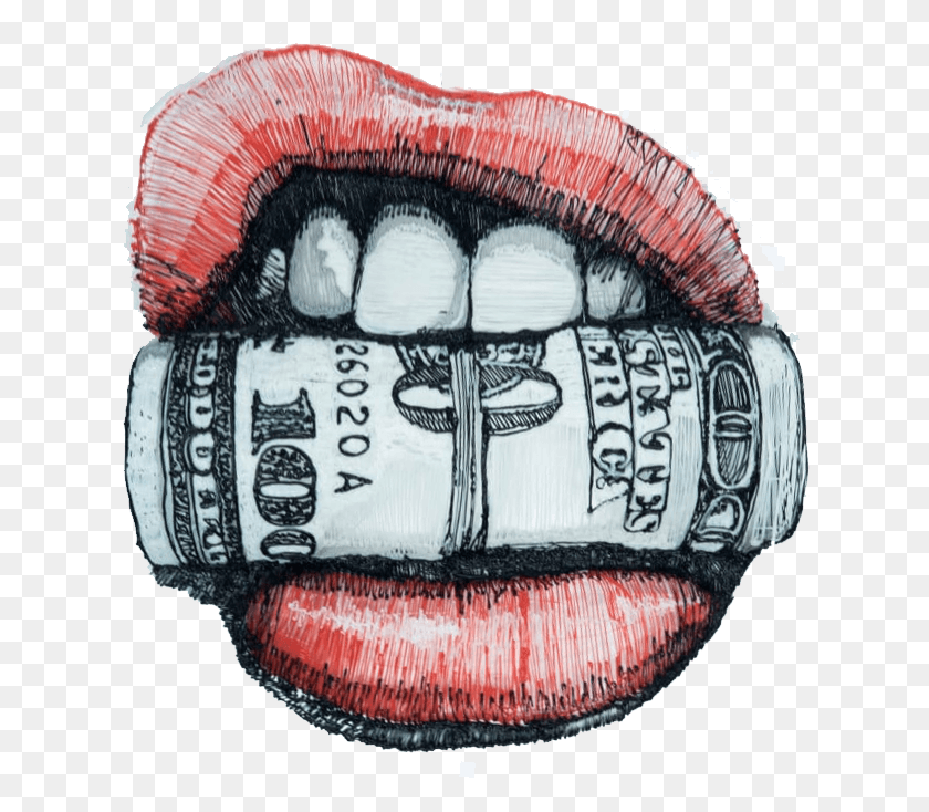 627x674 Peter Perlegas Lips By Lips Drawing In Pen, Teeth, Mouth, Lip HD PNG Download