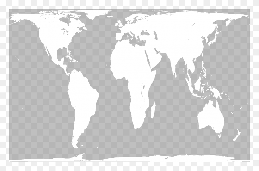 2000x1271 Peters Projection White & Grey Gall Peters Projection Map Blank, Diagram, Atlas, Plot HD PNG Download