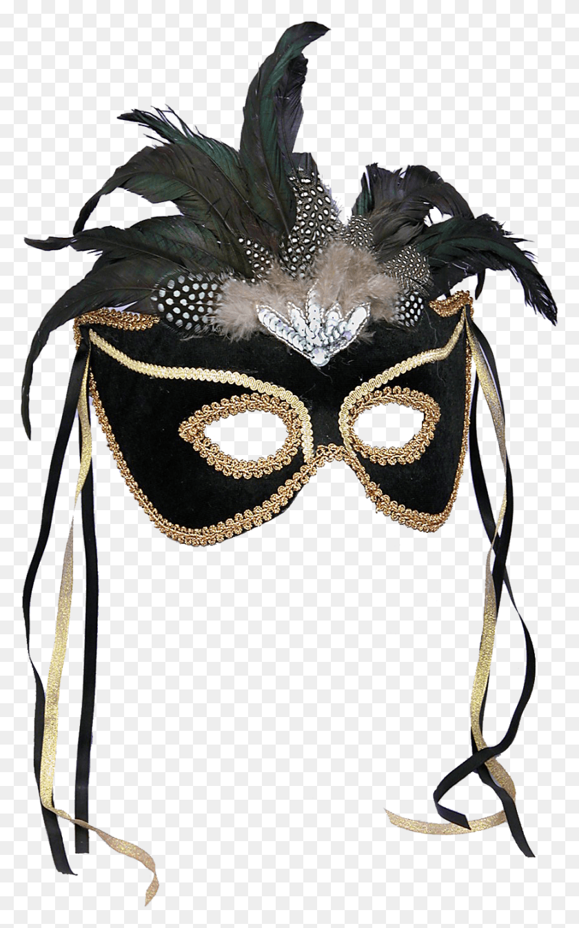 871x1437 Phantom Ball Masquerade Mask Halloween Costume Feather Masquerade Ball Gowns With Masks HD PNG Download