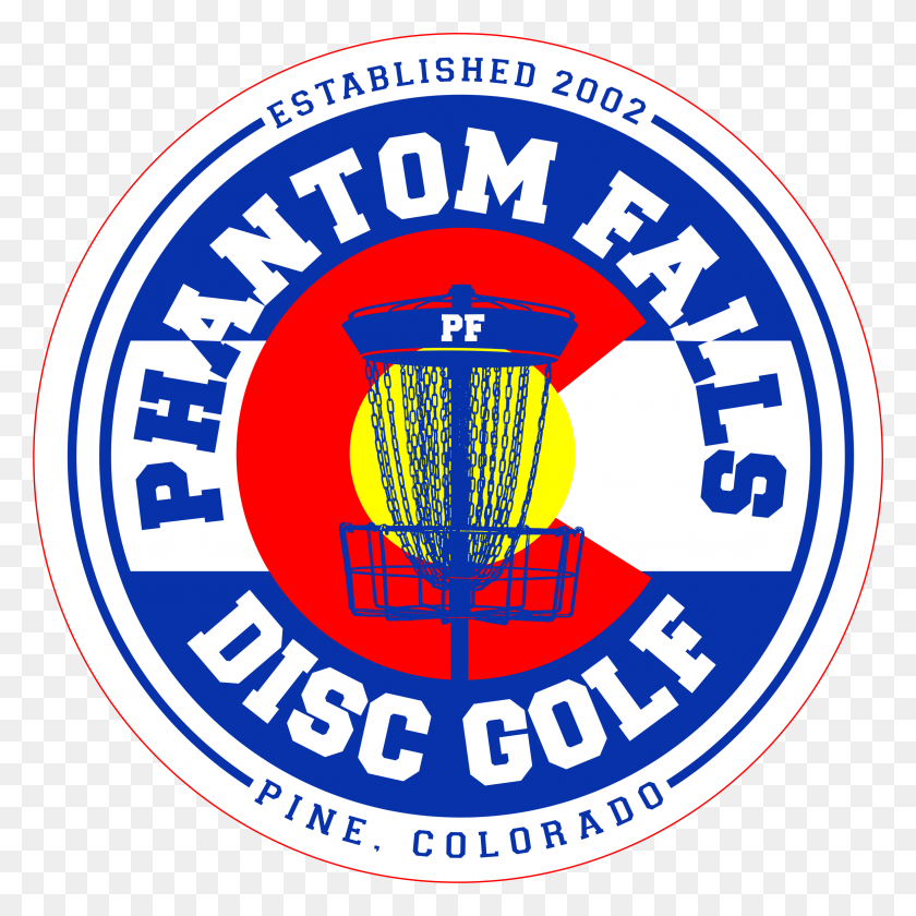 2357x2357 Phantom Falls Disc Golf Course Emblem, Label, Text, Logo HD PNG Download