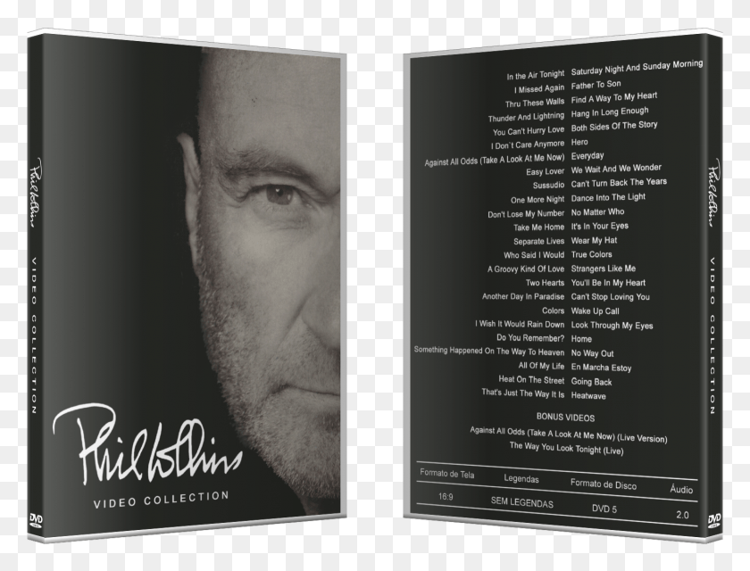 1462x1088 Phil Collins Video Collection Phil Collins, Text, Menu, Person HD PNG Download