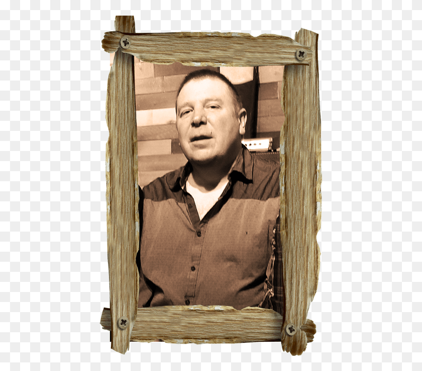 445x677 Phil Forbes Picture Frame, Wood, Person, Human HD PNG Download