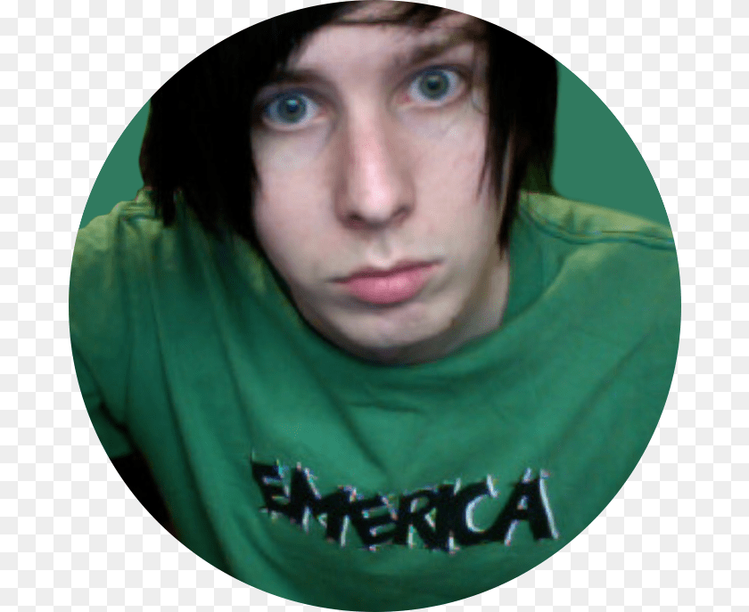 687x687 Phil Lester Dailybooth Icons Green Dan And Phil, Clothing, Face, Head, Person Sticker PNG