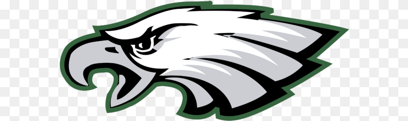 598x250 Philadelphia Eagles Nfl Clip Art Logo Vector Graphics La Sierra High School Mascot, Animal, Beak, Bird, Eagle Transparent PNG