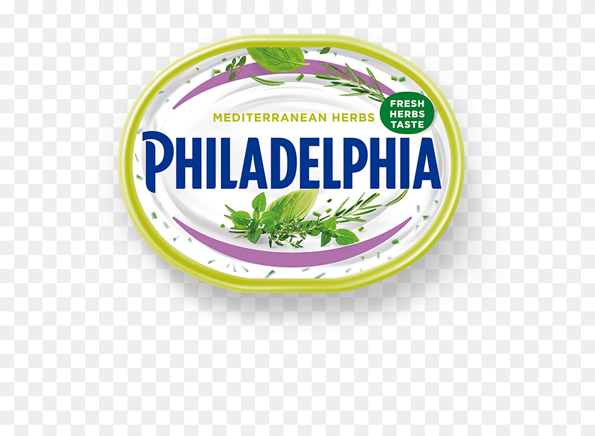 582x556 Philadelphia With Mediterranean Herbs Philadelphia Original, Label, Text, Food HD PNG Download
