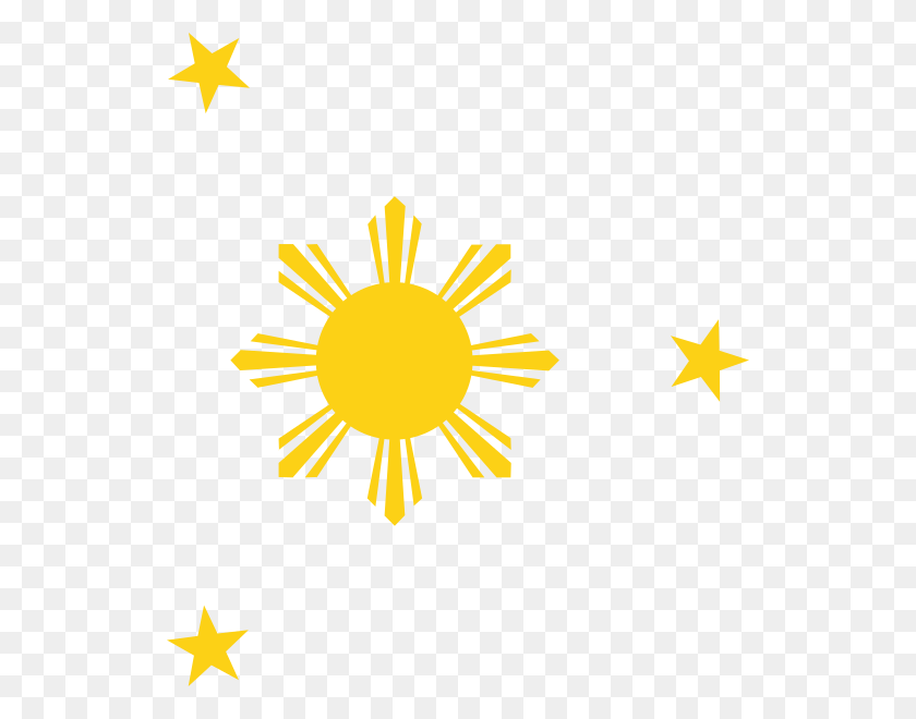 534x600 Philippine Flag Sun And Stars, Symbol, Star Symbol HD PNG Download