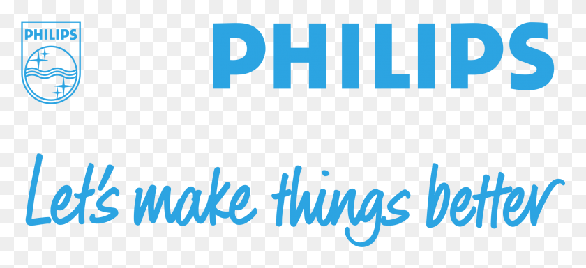 2173x906 Descargar Png Logotipo De Philips, Philips Let39S Mejora Las Cosas, Texto, Palabra, Alfabeto Hd Png