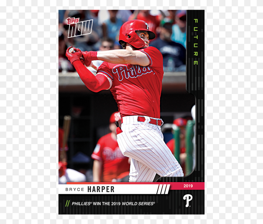 469x655 Phillies Win World Series 2019 Topps, Helmet, Clothing, Person HD PNG Download