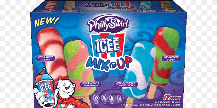 608x420 Phillyswirl Icee Mix It Ups, Food, Sweets, Candy, Ice Pop Sticker PNG