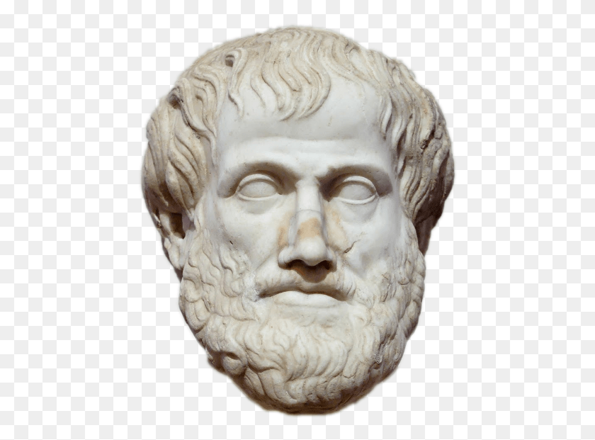 454x561 Philosophy Org Philosophy Com Ancient Greece Aristotle, Head, Statue, Sculpture HD PNG Download