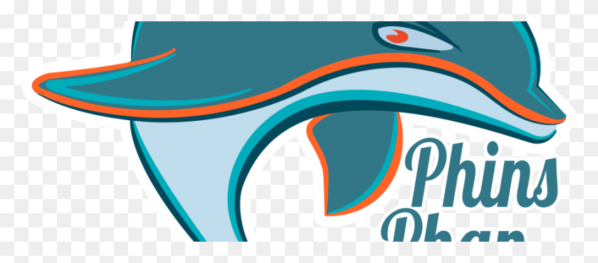 880x350 Phins Phan For Dark Miami Dolphins News, Label, Text, Graphics HD PNG Download