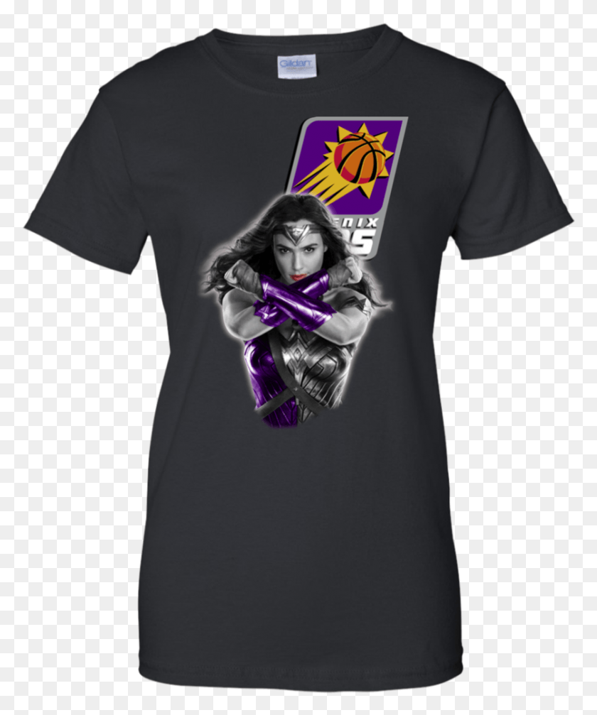 837x1017 Phoenix Suns Basketball Wonder Woman Sweatshirts T Shirts T Shirt, Clothing, Apparel, T-shirt HD PNG Download