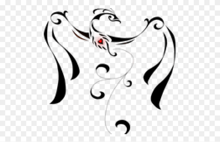 519x481 Phoenix Tattoos Clipart Radha Krishna Diseño De Tatuaje Pequeño Phoenix, Animal, Invertebrado, Light Hd Png