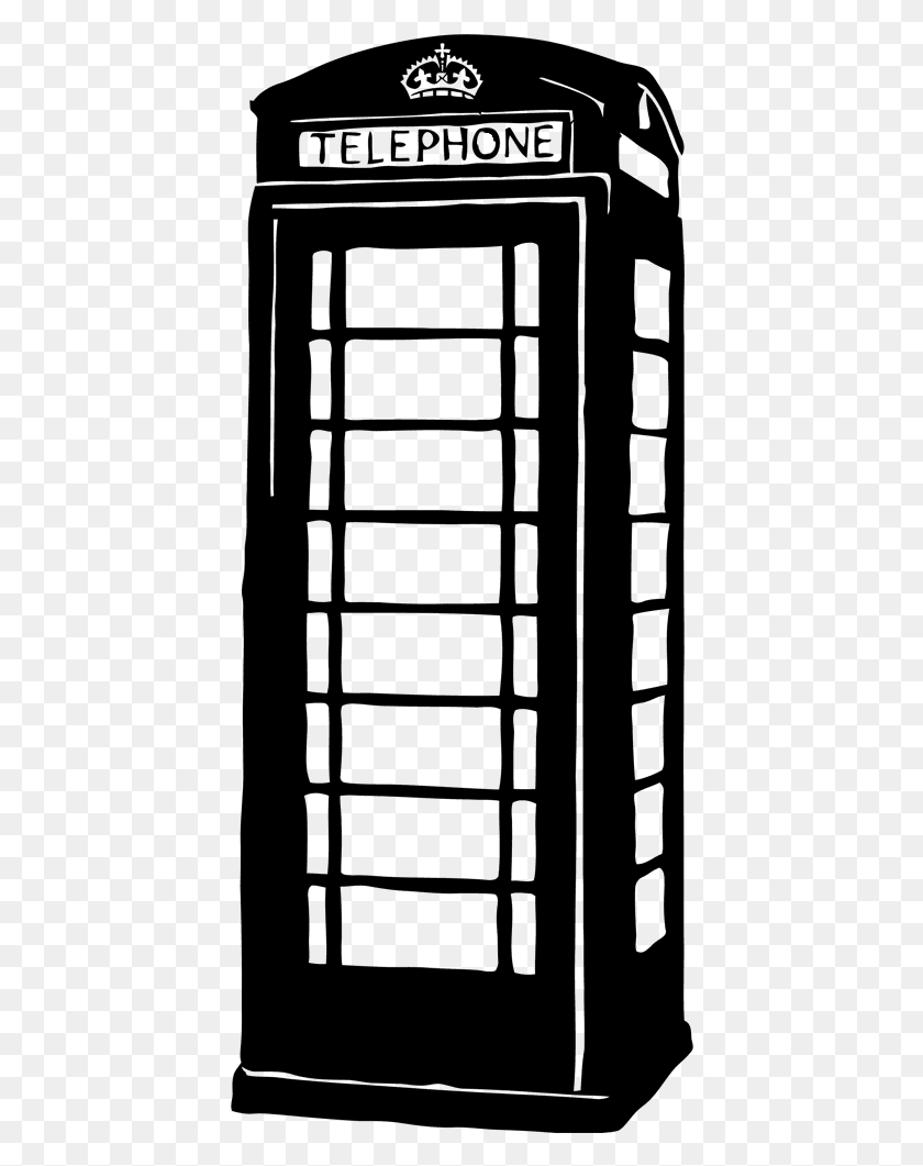 Английская телефонная будка вектор