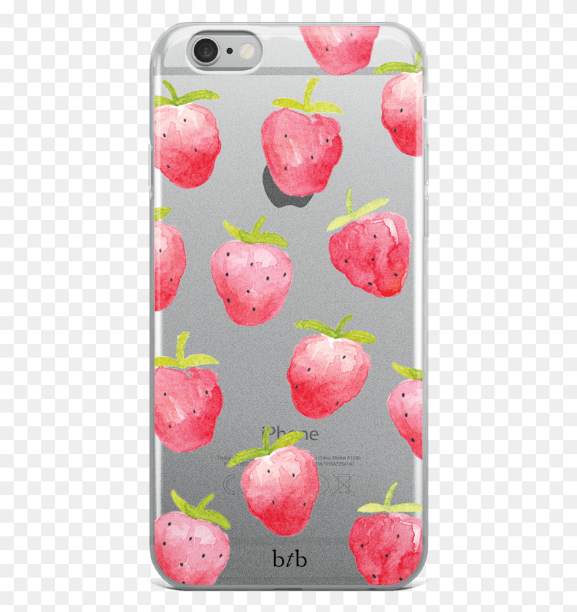 416x830 Phone Case Templates Rpurvis Iphone Printful3 Cmyk Mobile Phone, Plant, Strawberry, Fruit HD PNG Download