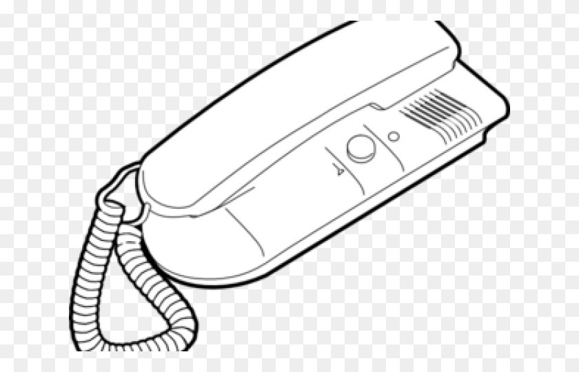 640x480 Descargar Png Phone Clipart Outline Domofon Telefon, Electronics, Hardware, Dial Telephone Hd Png