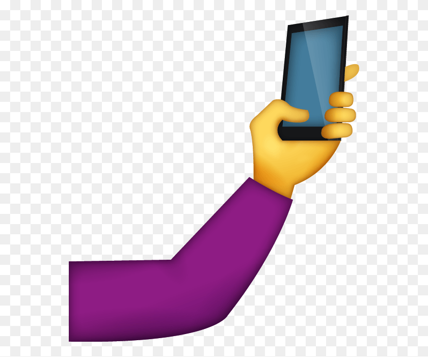 570x641 Телефон Emoji Selfie Emoji, Рука, Свет, Столовые Приборы Hd Png Скачать