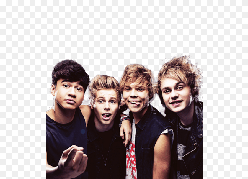 531x607 Photo 5 Seconds Of Summer White Background, Head, People, Person, Hand Transparent PNG