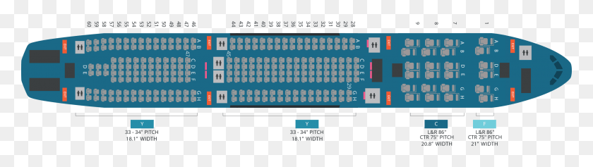 2702x616 Photo A330 300 Airbus A330 300 Korean Air Seat, Word, Text, Monitor HD PNG Download