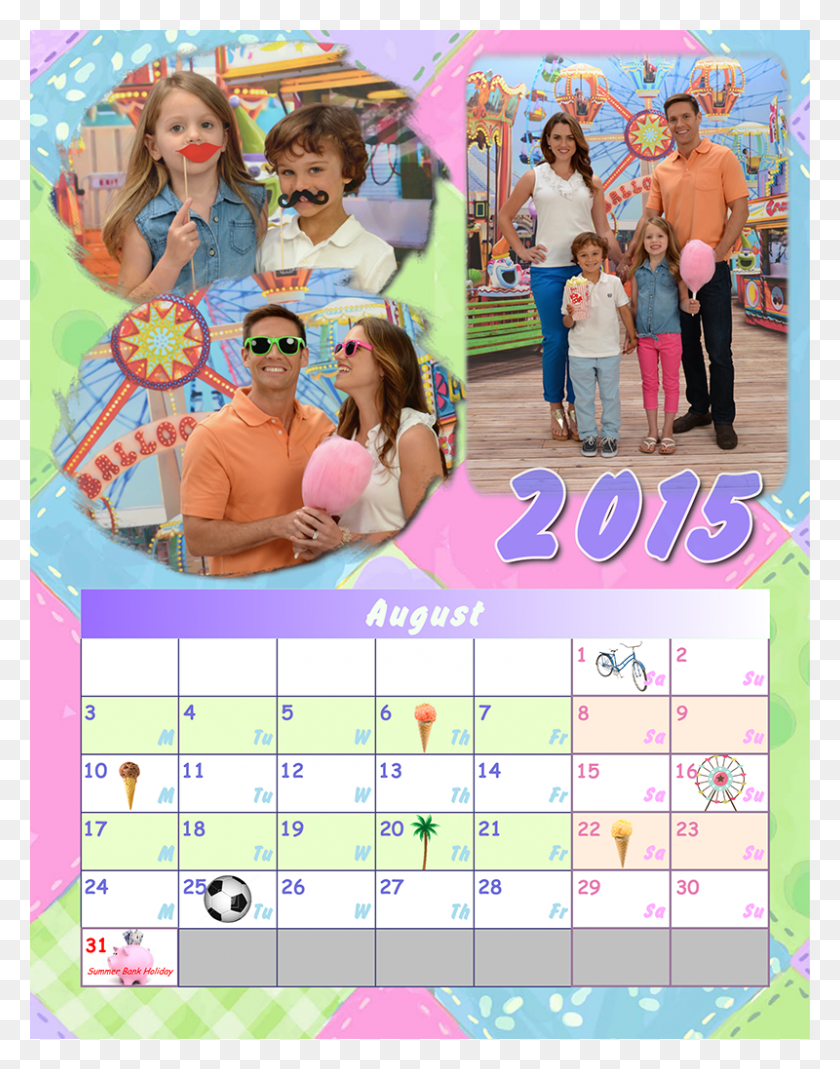 800x1035 Photo Calendar With Family Pictures Family Calendar Design Ideas, Person, Human, Sunglasses HD PNG Download