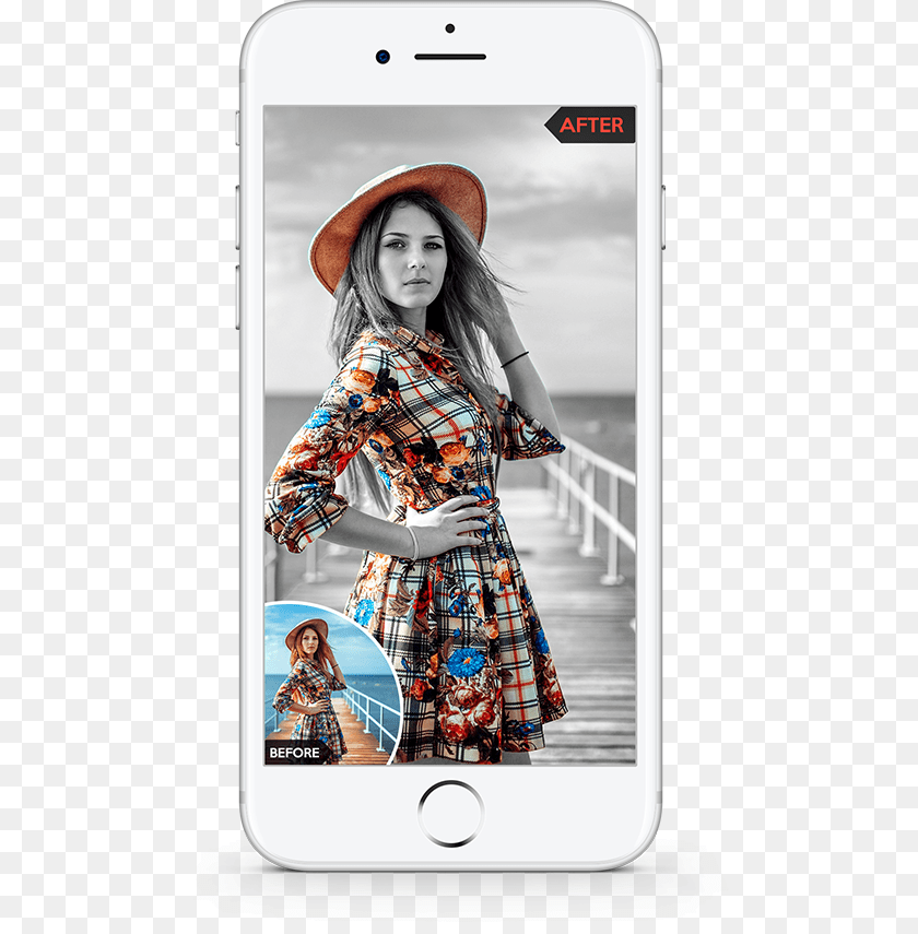 Photo Color Splash, Adult, Person, Hat, Woman Sticker PNG