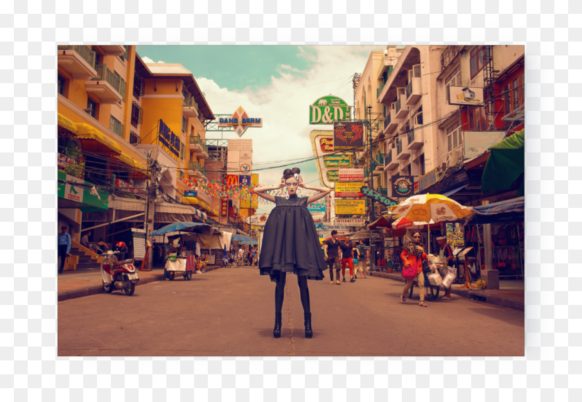 1000x667 Фото Corpus Callosum Khaosan Road, Одежда, Человек, Пешеход Hd Png Скачать