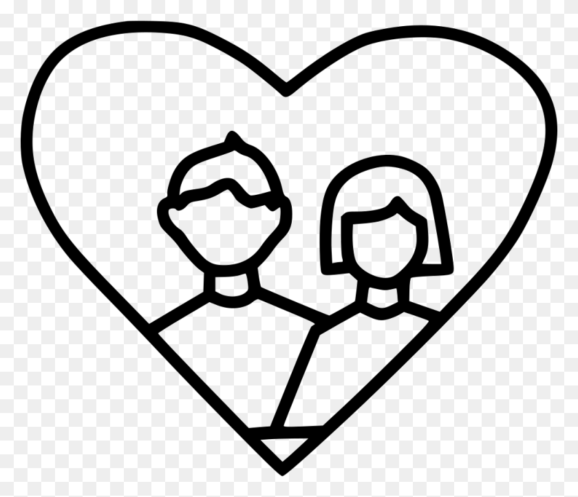 980x832 Photo Couple Day Heart Comments Line Art, Stencil, Hand, Label HD PNG Download
