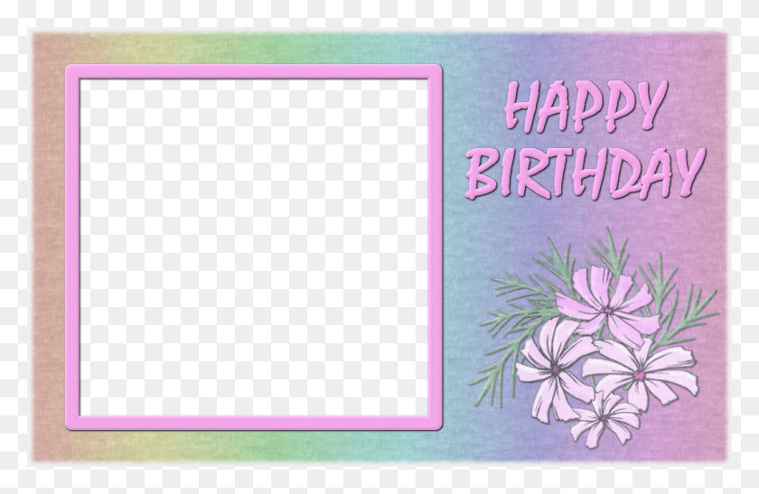 1280x800 Photo Frame Photo Birthday Image Khung Nh Sinh Nht, Text, Floral Design, Pattern HD PNG Download