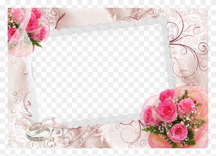 1600x1120 Фоторамка Transpa Pictures Free Icons And Backgrounds Wedding Frame Transparent, Plant, Flower, Blossom Hd Png Download