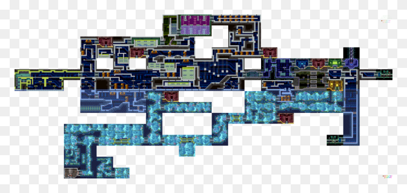 1024x445 Photo Metroidfusion Sector4aqa Metroid Fusion Sector 4 Full Map, Urban, Pattern HD PNG Download