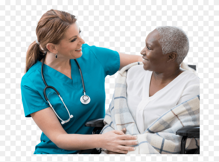 693x562 Photo Of A Nurse Caring For A Patient Nurse, Person, Human, Clinic HD PNG Download
