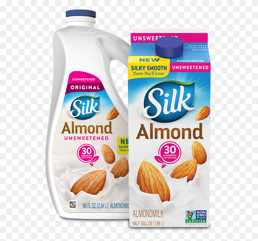 547x726 Photo Of Unsweet Almondmilk Silk Almond Milk Original Unsweetened, Food, Plant, Nut HD PNG Download