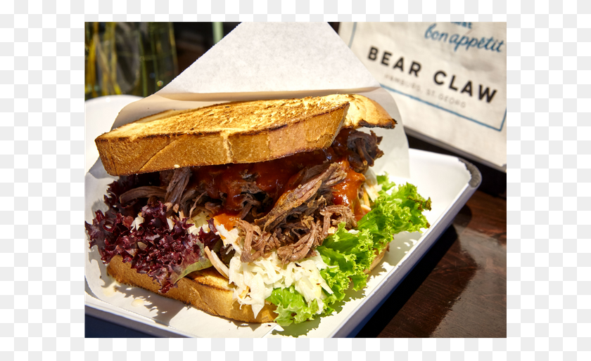 601x454 Photo Taken At Bear Claw By Business O Fast Food, Sandwich, Food, Burger HD PNG Download