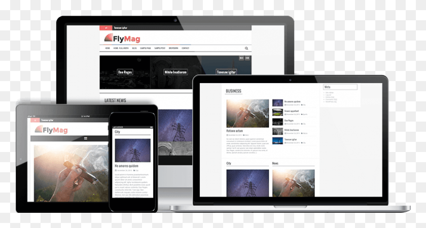 791x396 Photography Wordpress Themes Flymag Website, Mobile Phone, Phone, Electronics HD PNG Download