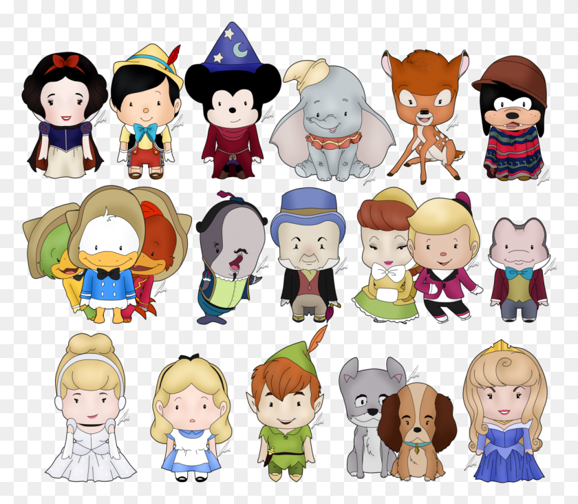 1231x1062 Photoset Lilo And Stitch Chibi Tangled Disney Winnie Chibi Lilo And Stitch, Doll, Toy HD PNG Download