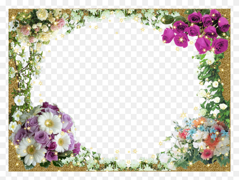 1600x1174 Descargar Png Marcos De Photoshop Moldura Quadrada Decorada Molduras Para Mensagem Flores, Planta, Flor, Flor Hd Png
