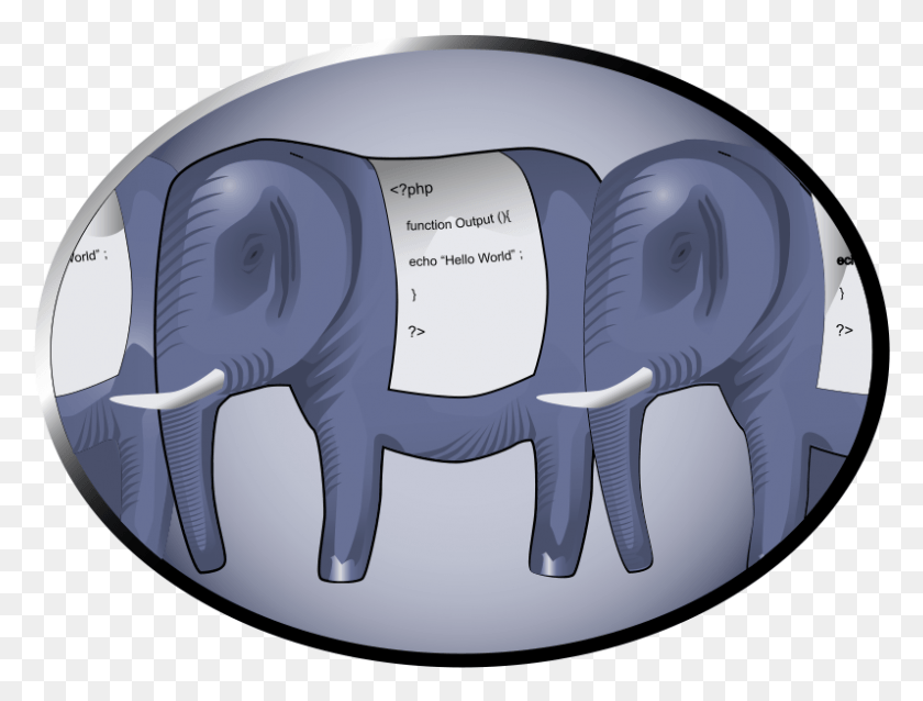 797x591 Php Elephant Logo Php Elephant Logo, La Vida Silvestre, Mamíferos, Animal Hd Png