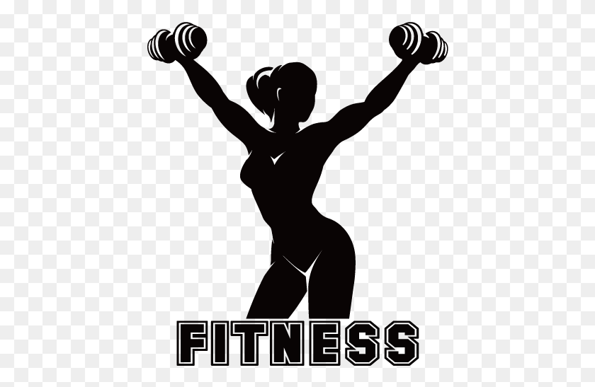 426x487 Physical Centre Silhouette Slim Woman Holding A Silhouette Of Woman Holding Weights, Back, Person HD PNG Download