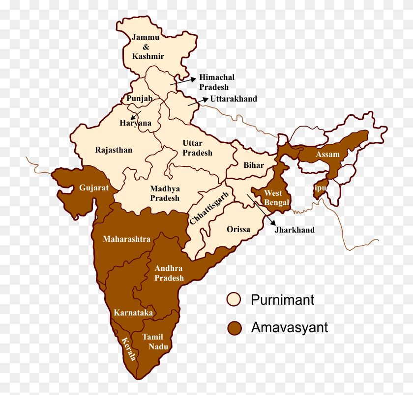 739x745 Physiographic Division North India Map North India Vs South India Map, Diagram, Plot, Atlas HD PNG Download