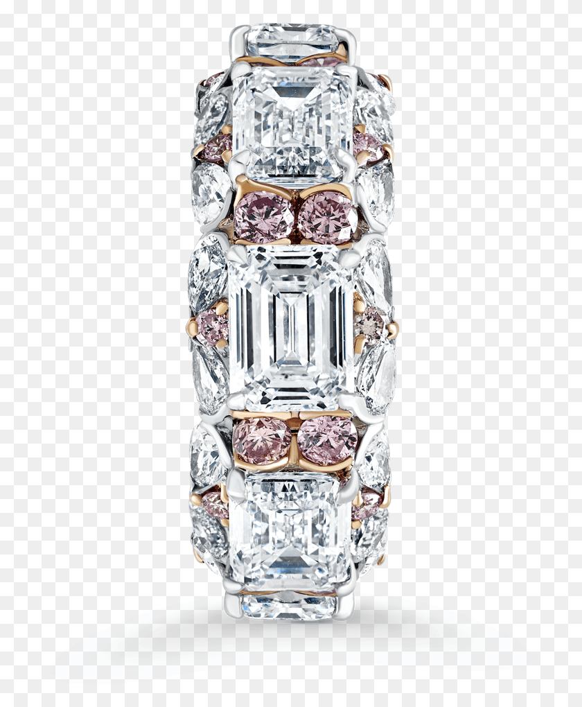 706x960 Pi 11 007 03 Pink Diamond Band Engagement Ring, Porcelain, Pottery HD PNG Download