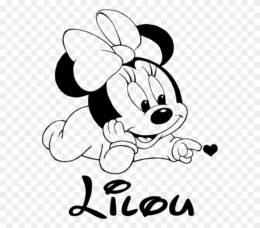 568x677 Descargar Png / Pi Drawing Mickey Mouse Baby Minnie Mouse Dibujos, Stencil, Toy, Text Hd Png
