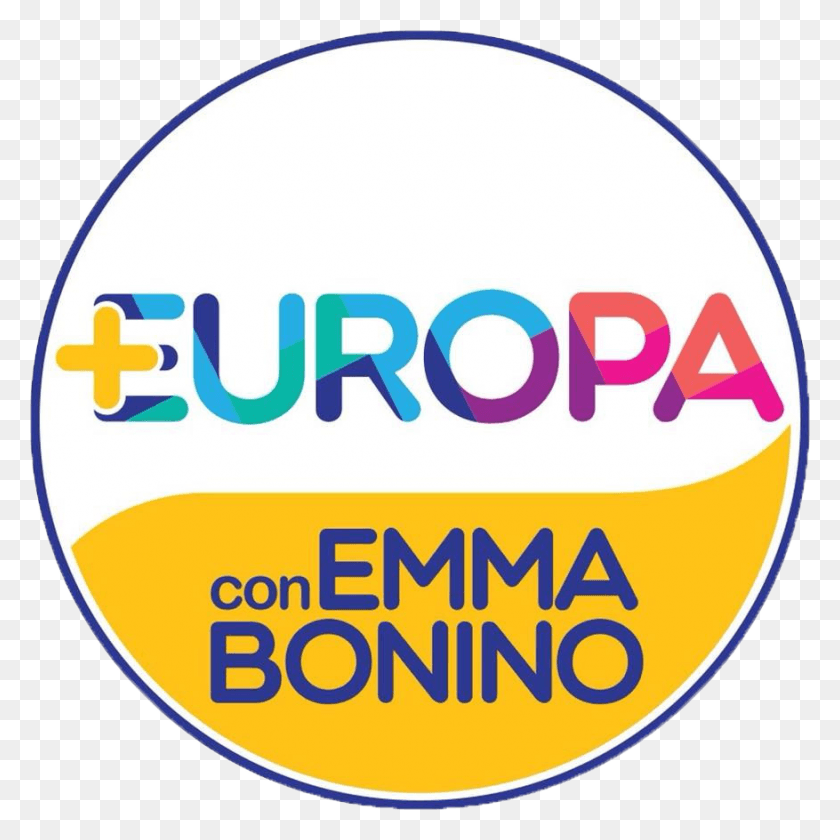 877x877 Descargar Png Pi Europa Con Emma Bonino Simbolo Piu Europa, Etiqueta, Texto, Logotipo Hd Png