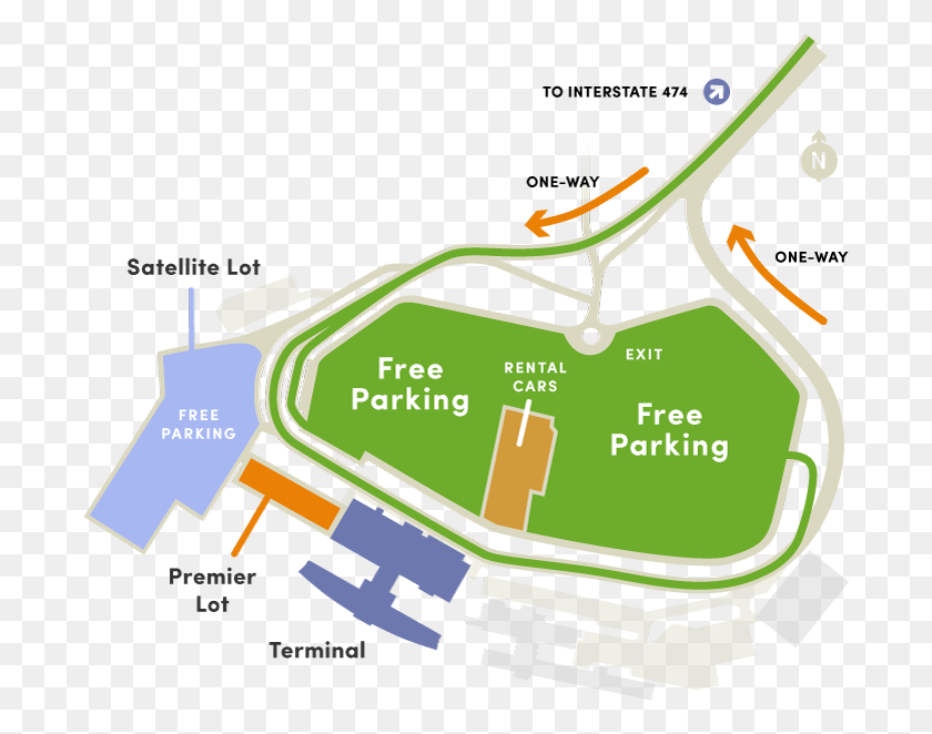 690x602 Pia Parking Map Peoria Airport Map, Field, Building, Dynamite Descargar Hd Png