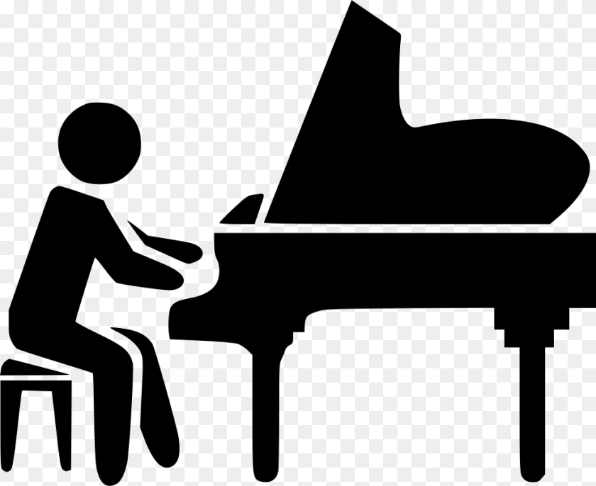 980x800 Piano Icon, Silhouette, Person, Performer, Musician Transparent PNG