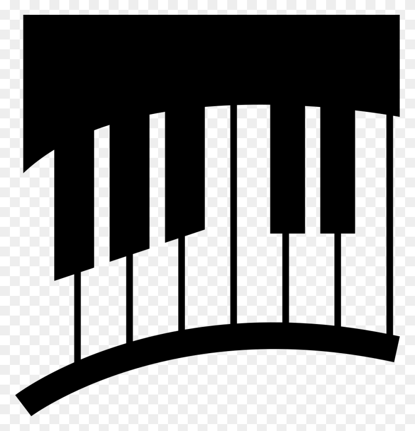 938x980 Piano Keys In Curve Comments Music Keyboard Keys Vector, Electronics, Leisure Activities HD PNG Download